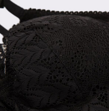 Load image into Gallery viewer, Parfait Mia Lace Strings Wireless Padded Bralette (Black)