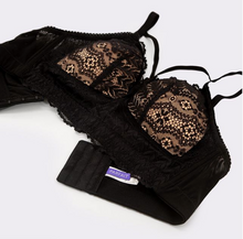 Load image into Gallery viewer, Parfait Mia Lace Strings Wireless Padded Bralette (Black)