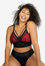 Load image into Gallery viewer, Parfait Mia Dot With Strings Wireless Padded Bralette (Black)