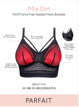 Load image into Gallery viewer, Parfait Mia Dot With Strings Wireless Padded Bralette (Black)