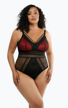 Load image into Gallery viewer, Parfait Mia Dot Strappy Wireless Padded Thong Bodysuit (Black)
