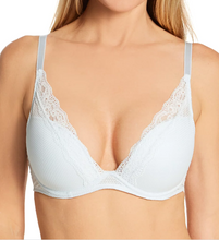 Load image into Gallery viewer, Passionata Brooklyn Ballad Blue Lacey Plunge Moulded Underwire Bra