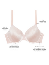 Load image into Gallery viewer, Wacoal Back Appeal Moulded T-Shirt Underwire Bra (Rose Dust + Silver)
