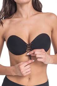 The Natural Lace-Up Adhesive Bra