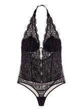 Load image into Gallery viewer, B Tempt'd Ciao Bella (ALL COLOURS) Mesh Thong Halter Bodysuit