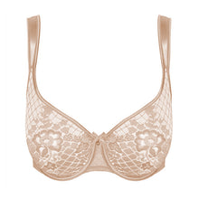Load image into Gallery viewer, Empreinte Melody Lace Seamless Full Cup Padded Strap Underwire Bra (Caramel + Gold)