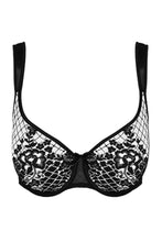 Load image into Gallery viewer, Empreinte Melody Lace Seamless Full Cup Padded Strap Underwire Bra (Black + Rose)