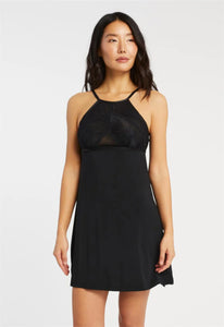 Fleur't Parisian Nights High Neck Chemise (Black)