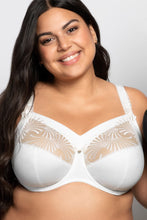 Load image into Gallery viewer, Ulla Emily Sheer Panel Full Cup Underwire Bra (Black + Ecru)
