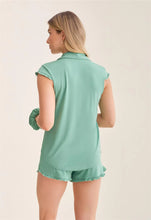 Load image into Gallery viewer, Fleur't Shortie PJ Set (Agave Green)
