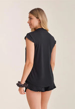 Load image into Gallery viewer, Fleur't Shortie PJ Set (Black)
