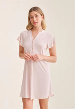 Load image into Gallery viewer, Fleur't Fluttered Sleeve Nightshirt (Strawberry Whip)
