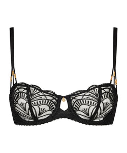 Aubade Vibes Half Cup Underwire Bra (Black and Pearl)