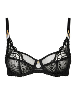 Aubade Vibes Comfort Full Cup Bra (Black and Pearl)