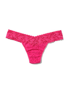 Hanky Panky O/S Low Rise Signature Lace Thong Solid Colors