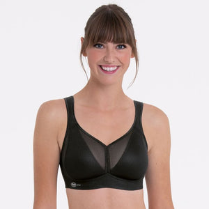 Anita Delta Pad Non-Underwire Sports Bra (Black)