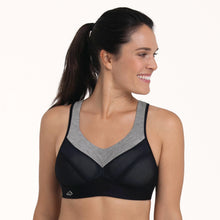 Load image into Gallery viewer, Anita New PanAlp Wool Non-Underwire Sports Bra (Black/Melange)

