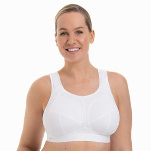 Anita Extreme Control Plus Non-Underwire Non-Padded Sports Bra (White)