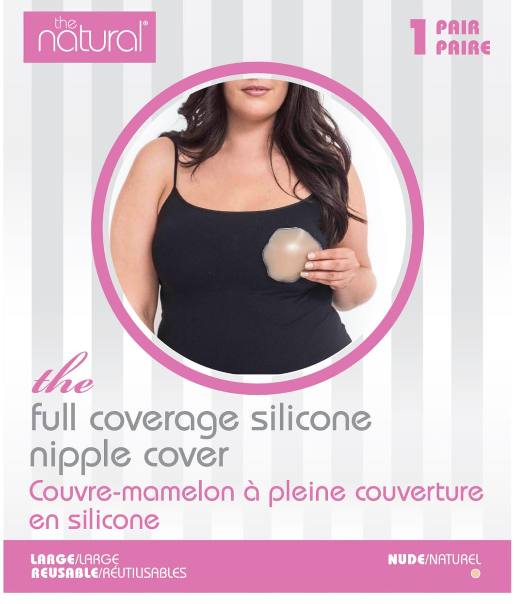 The Natural Silicone Adhesive Nipple Covers (Large)