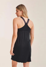 Load image into Gallery viewer, Fleur't New Racerback Nightshirt (Black and Passion Fruit)
