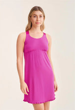 Load image into Gallery viewer, Fleur't New Racerback Nightshirt (Black and Passion Fruit)
