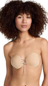 The Natural Lace-Up Adhesive Bra