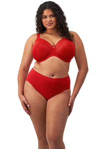 Elomi Smooth Seamless Non-Padded Underwire T-Shirt Bra (Nude + Black + Red)