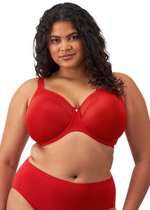 Elomi Smooth Seamless Non-Padded Underwire T-Shirt Bra (Nude + Black + Red)