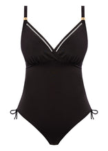 Load image into Gallery viewer, Fantasie East Hampton Underwire Plunge One-Piece Swimsuit (Black)
