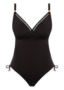 Fantasie East Hampton Underwire Plunge One-Piece Swimsuit (Black)