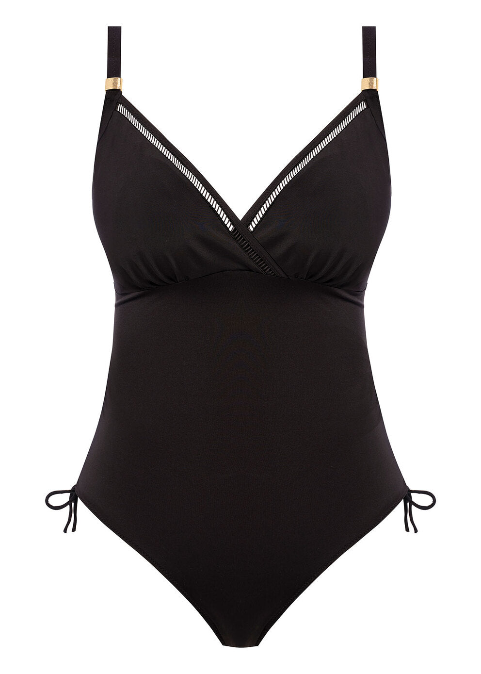 Fantasie East Hampton Underwire Plunge One-Piece Swimsuit (Black)