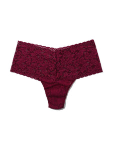 Hanky Panky O/S Retro Thong Signature Lace Solid Colors