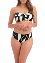 Load image into Gallery viewer, Fantasie Ile De Re Black + Cream Matching Mid Rise Bikini Brief
