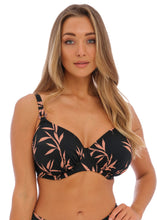 Load image into Gallery viewer, Fantasie Luna Bay Lacquered Black Full Cup Underwire Bikini Top
