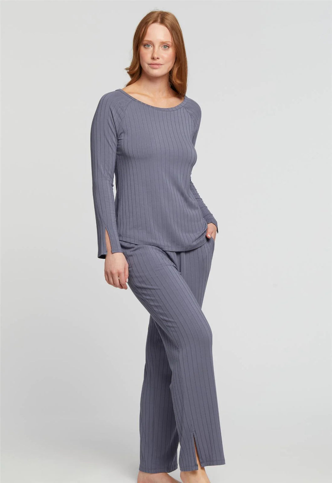 Fleur't Ribbed Long Sleeve PJ Set