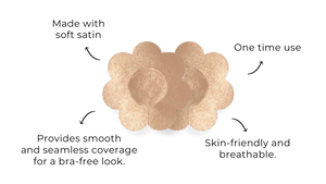 The Natural Satin Nipple Covers (Nude, Black, Leopard Print)