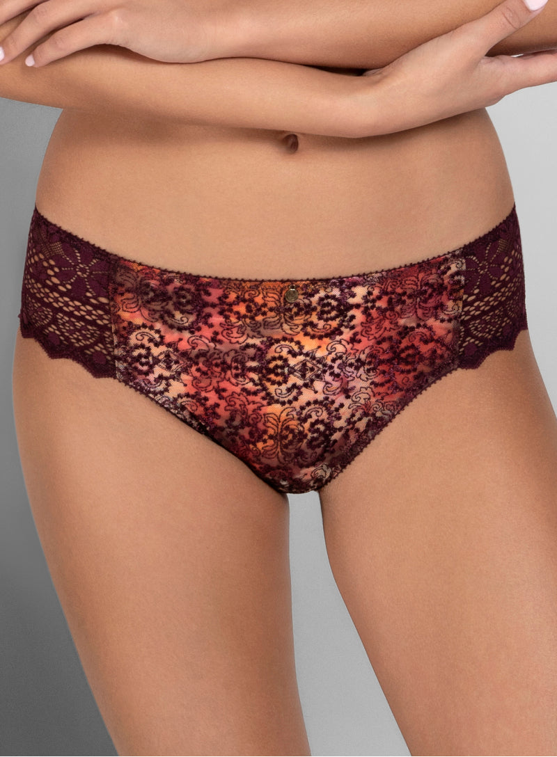 Comfortable pink embroidered briefs, CASSIOPEE