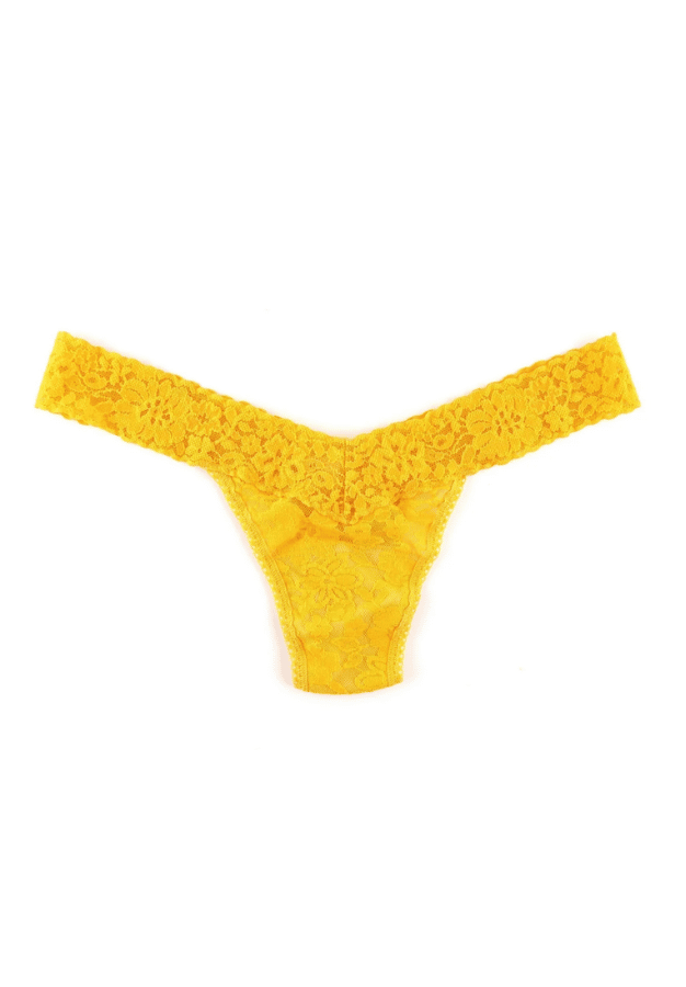 Hanky Panky O/S Low Rise Daily Lace Thong Solid Colors