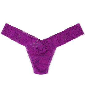 Hanky Panky O/S Low Rise Daily Lace Thong Solid Colors