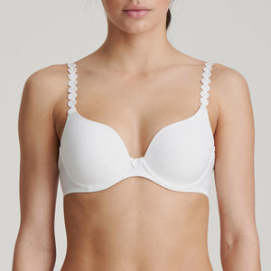 Marie Jo Tom Padded Heartshape Convertible Underwire Bra Natural Ivory + White
