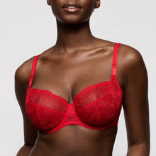 Load image into Gallery viewer, Prima Donna SS26 Sophora True Red Removable Strings Tulip Seam Balcony Underwire Bra
