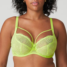 Load image into Gallery viewer, Prima Donna SS24 Sophora Lime Green Removable Strings Tulip Seam Underwire Bra
