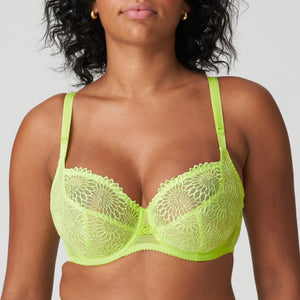 Prima Donna SS24 Sophora Lime Green Removable Strings Tulip Seam Underwire Bra