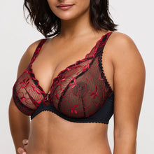 Load image into Gallery viewer, Prima Donna FW25 Springdale Black Rose Plunge Underwire Bra
