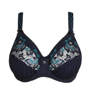 Prima Donna FW24 Deauville Velvet Blue Comfort Wire Full Cup Underwire Bra