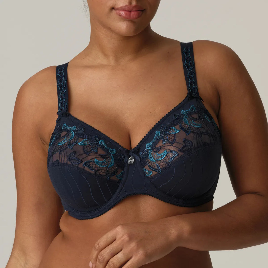 Prima Donna FW24 Deauville Velvet Blue Comfort Wire Full Cup Underwire Bra