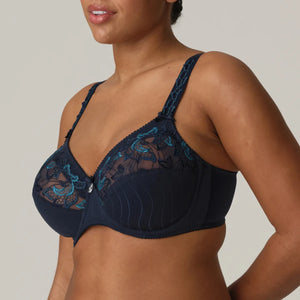 Prima Donna FW24 Deauville Velvet Blue Comfort Wire Full Cup Underwire Bra