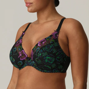 Prima Donaa FW24 San Angel Peacock Feather Half Padded Plunge Underwire Bra