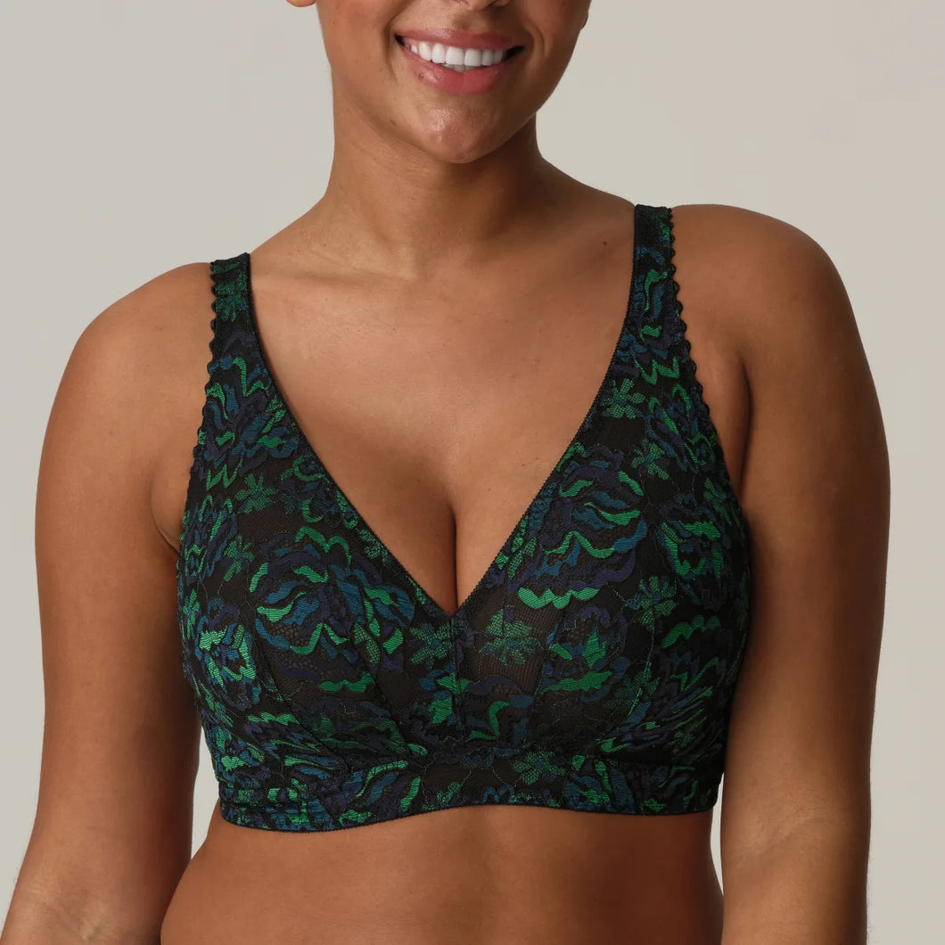 Prima Donna FW24 San Angel Peacock Feather Wireless Full Cup Bralette