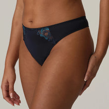 Load image into Gallery viewer, Prima Donna FW24 Deauville Velvet Blue Matching Thong
